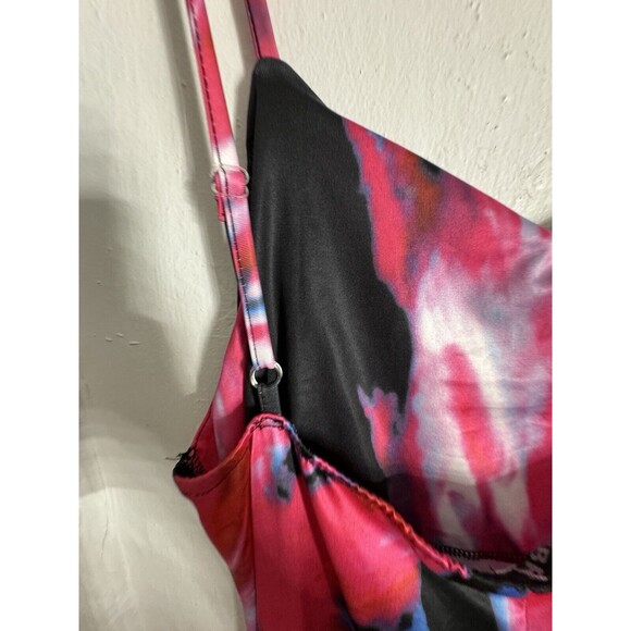 Sexy Maxi Dress XL CBR Stretch Colorful Club Party Gown Red Black - Picture 6 of 7